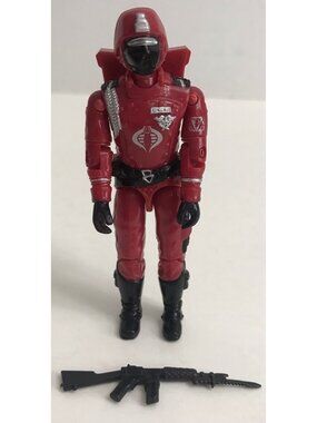 Vintage 1985 GI Joe Cobra CRIMSON GUARD Complete Hasbro Action Figure NEW O-Ring